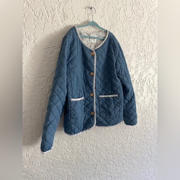 Cat & Jack RARE Cottagecore Quilted Patchwork Floral Jacket - XL 14/16 - Picture 2 of 5